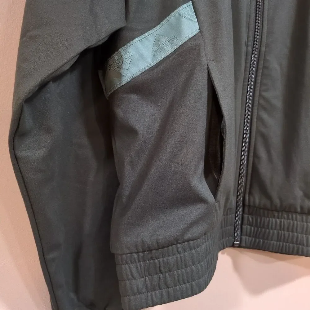 Adidas Track Jacket Olive Green Womens‎ XS Zoe Saldana Legacy Streetwear Gym Run